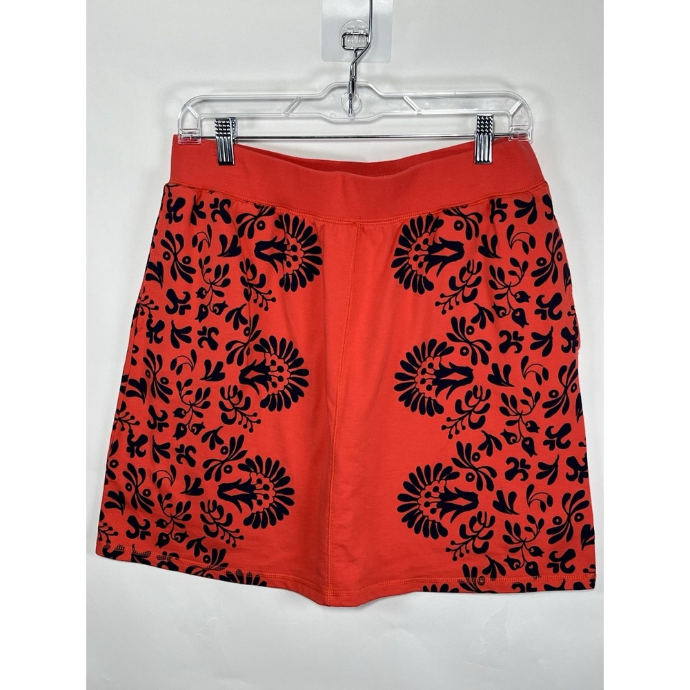 Lemon Way Skirt Womens L Blood Orange Skirt With Shorts Athleisure Paisley
